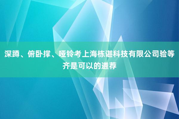 深蹲、俯卧撑、哑铃考上海栋谌科技有限公司验等齐是可以的遴荐
